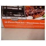 New 30 Piece BBQ Tool Set with Aluminum Case