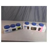 2 New Glass Lattice Jar Sets 2 New Glass Lattice Jar Sets