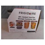 New Frigidaire 8 Piece TwisTite Storage Container Set