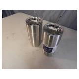 2 New Meadowcraft 20 oz Tumblers with Metal Straws 2 New Meadowcraft 20 oz Tumblers with Metal Straws