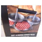 New Charbroil Cast Almunium Burger Press