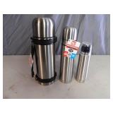 3 New Assorted Thermos