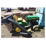 John Deere Model 318 Garden Tractor Lawn Mower With Rear Bagger