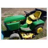 John Deere Model 318 Garden Tractor Lawn Mower With Rear Bagger