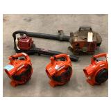 (4) Handheld Blowers & (1) Backpack Blower---For Parts (4) Handheld Blowers & (1) Backpack Blower---For Parts