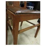 TWO VINTAGE WOOD CHAIRS TWO VINTAGE WOOD CHAIRS