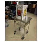 METAL ROLLING TABLE AND BEVERAGE DISPENSER