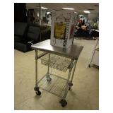 METAL ROLLING TABLE AND BEVERAGE DISPENSER