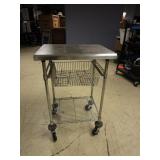 METAL ROLLING TABLE AND BEVERAGE DISPENSER