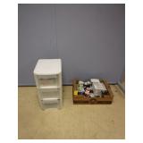 ASSORTED LIGHT BULBS AND PLASTIC CABINET ASSORTED LIGHT BULBS AND PLASTIC CABINET