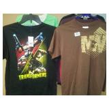 Boys shirts, large - 5 short sleeve / long sleeve.