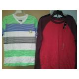 Boys shirts, large - 5 short sleeve / long sleeve.