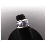 .925 Sterling Silver Inlayed Lapis Ring Size 6