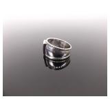 .925 Sterling Silver Inlayed Lapis Ring Size 6