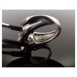 .925 Sterling Silver Crystal Marquis Ring Size 6