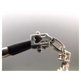 .925 Sterling Silver Amethyst Crystal Fluer Tennis Bracelet