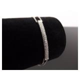 .925 Sterling Silver Crystal Bracelet