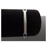 .925 Sterling Silver Crystal Bracelet