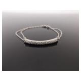 .925 Sterling Silver Crystal Bracelet