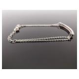 .925 Sterling Silver Crystal Bracelet