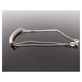 .925 Sterling Silver Crystal Bracelet