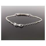 .925 Sterling Silver Crystal Bracelet