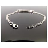 .925 Sterling Silver Crystal Bracelet