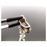 .925 Sterling Silver Panther / Leopard Head Clasp Bracelet