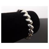 .925 Sterling Silver Disco Link Bracelet