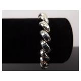 .925 Sterling Silver Disco Link Bracelet