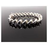 .925 Sterling Silver Disco Link Bracelet