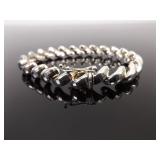 .925 Sterling Silver Disco Link Bracelet