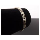 .925 Sterling Silver Greek Key Bracelet