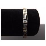 .925 Sterling Silver Greek Key Bracelet