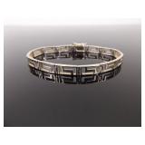 .925 Sterling Silver Greek Key Bracelet