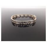 .925 Sterling Silver Greek Key Bracelet