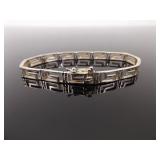 .925 Sterling Silver Greek Key Bracelet