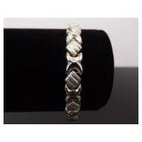 .925 Sterling Silver Hugs and Kisses Bracelet