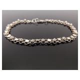 .925 Sterling Silver Charm Anklet / Bracelet