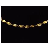 .925 Sterling Silver Twist Vermeil Bracelet and Necklace Set
