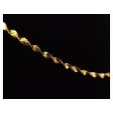 .925 Sterling Silver Twist Vermeil Bracelet and Necklace Set