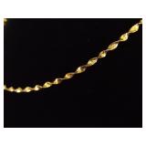 .925 Sterling Silver Twist Vermeil Bracelet and Necklace Set