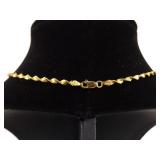 .925 Sterling Silver Twist Vermeil Bracelet and Necklace Set