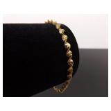 .925 Sterling Silver Twist Vermeil Bracelet and Necklace Set
