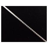 .925 Sterling Silver Aqua Crystal Pendant Necklace