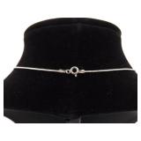 .925 Sterling Silver Sodalite Cabochon Locket Pendant Necklace