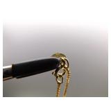 .925 Sterling Silver Sapphire Crystal Vermeil Pendant Necklace
