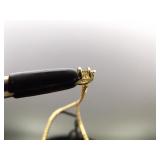.925 Sterling Silver Topaz and Diamond Accented Vermeil Pendant Necklace