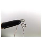 .925 Sterling Silver Amethyst Cabochon Pendant Necklace