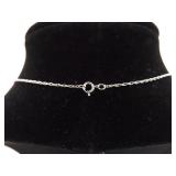 .925 Sterling Silver Multi Stone Cross Pendant Necklace
